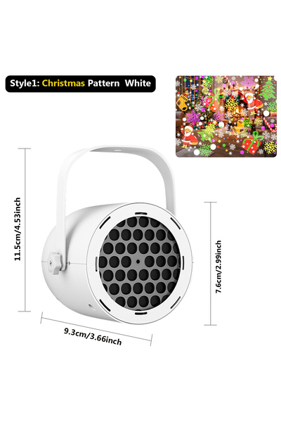 Choice Style1 White Christmas LED Snowflake Lights Projector for Indoor/Outdo...