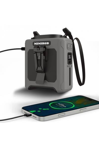 Choice Gray 10000mAh Wearable Waist Fan 16000RPM 5 Speeds & Light 40H Cooling...