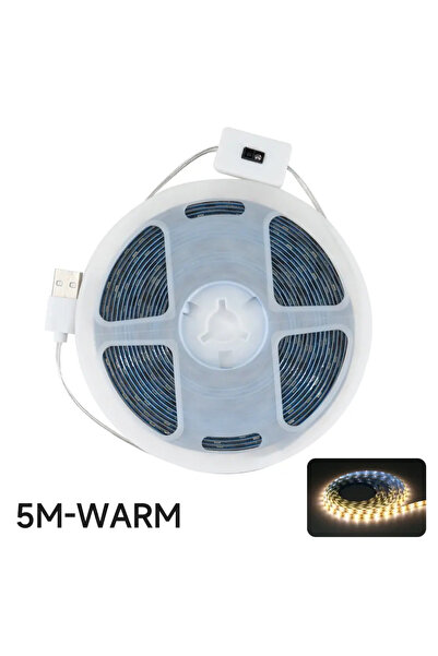 Choice WHITE Warm-5M 1-5M LED Lights Strip DC 5V USB Gesture Control 60 LEDs/...