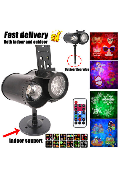 Choice US Plug 1PC LED Laser Projection Lights Stage Lamp Holiday Outdoor Chr...