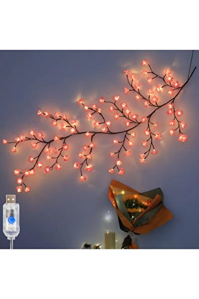 Choice 1PC 96LED Warm White 1PC 96LEDS Pink Cherry Blossom Vine Lights, Branc...