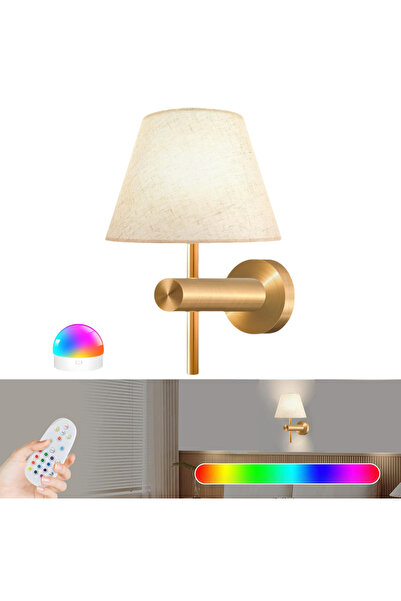 Choice Golden-1Pack Cordless Rechargeable Battery Powered Wall Lamp 12Rgb Wir...