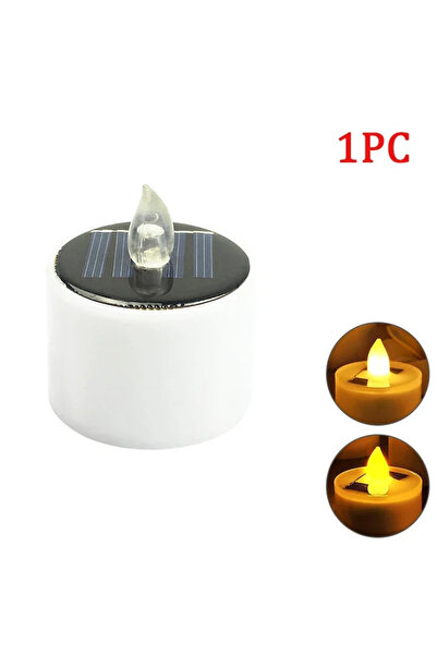 Choice8 WarmLight 1 قطعة 10 قطع من شموع الشاي الشمسية LED بدون لهب في الهواء ...
