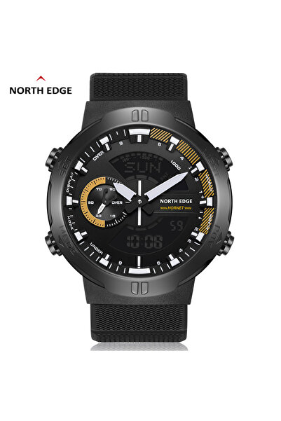 Choice ساعة ذكية رجالية صفراء من نورث إيدج، تعرض التوقيت العالمي، وعداد الوقت...