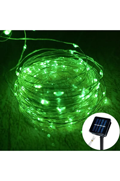 Choice سلسلة إضاءة شمسية خارجية بطول 32 متر و300 مصباح LED، مصنوعة من سلك نحا...