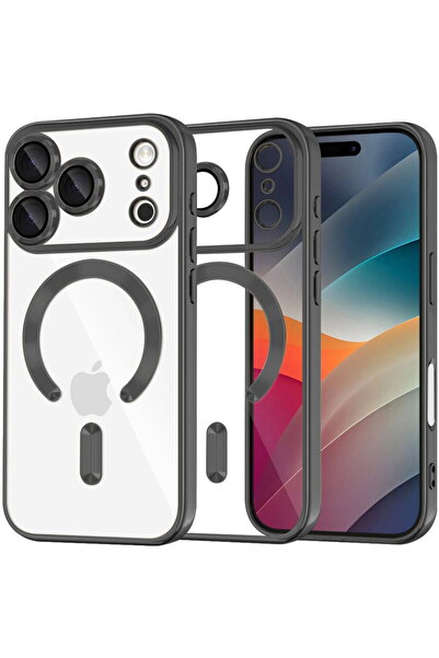 Techsuit Case for iPhone 17 Pro Max - Luxury Crystal MagSafe - Black