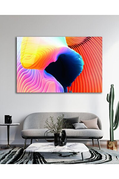 idealizbiz Αφηρημένη παστέλ έγχρωμη γυάλινη ζωγραφική, διακόσμηση τοίχου για ...