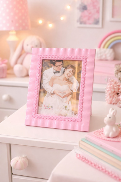 Angelphoto Pembe Dekoratif Fotoğraf Çerçevesi 13x18 LM7409