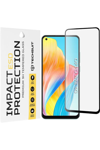 Techsuit Screen Protector for Oppo A78 4G - ESD Glass - Black