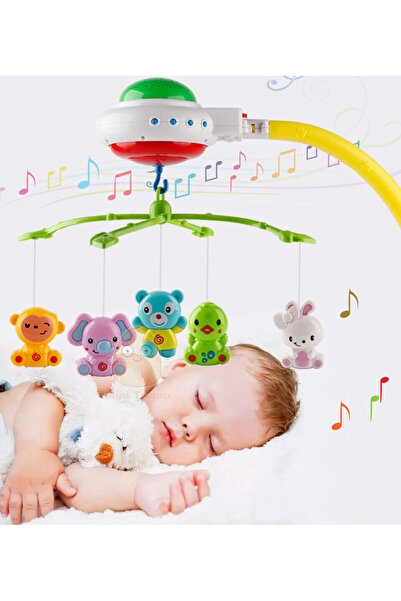 Glow Goods Музикална въртележка с проектор за детско креватче