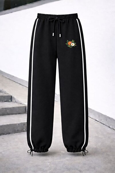 Karatopak Floral Printed Harajuku Adjustable Leg Sweatpants
