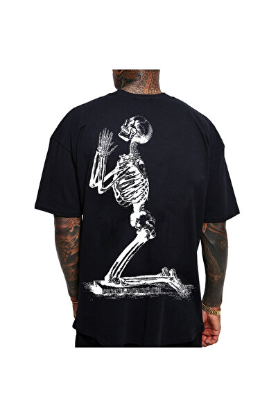 Kartier Tricou Negru Oversize Praying Skeleton