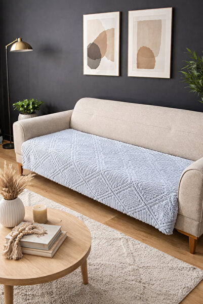 Decomia Home Hilda Embossed Soft Furry Sofa Cover Seat Throw Blanket (100X220Cm)