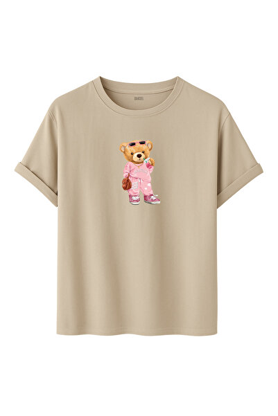 DK DAKSEL Unisex Teddy Bear Printed Oversize T-Shirt with 10+ Color Options