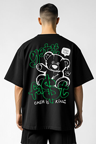 Kartier Tricou Negru Oversize Cash Flow