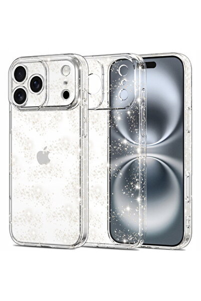 Techsuit Husă pentru iPhone 17 Pro Max - Seria SparkleSkin - Transparentă
