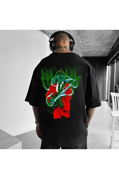 Kartier Tricou Negru Oversize Vibrating AC-DC