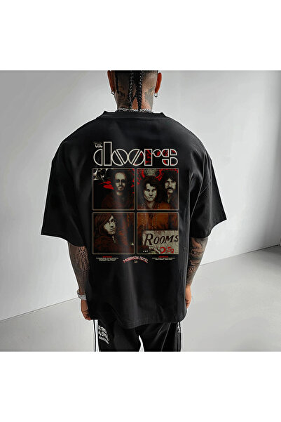Kartier Tricou Negru Oversize Morrison Hotel