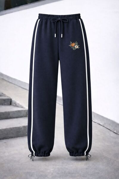 Karatopak Floral Printed Harajuku Adjustable Leg Sweatpants