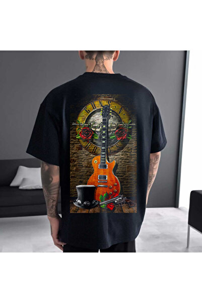 Kartier Tricou Negru Oversize Guns And Roses Arsenal