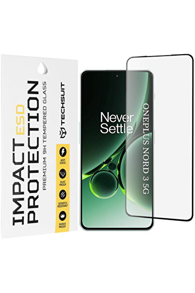 Techsuit Screen Protector for OnePlus Nord 3 - ESD Glass - Black