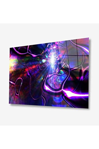 idealizbiz Pictură abstractă din sticlă mobilă, sticlă temperată durabilă de ...