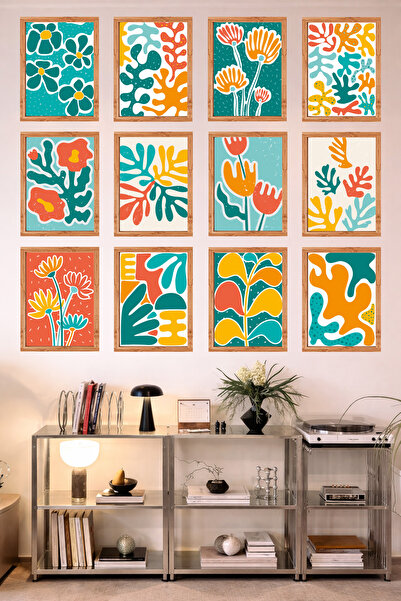 UNT 12-Frame Look Kitchen |   Modern |   Retro Wall Poster Painting Set – 15X...