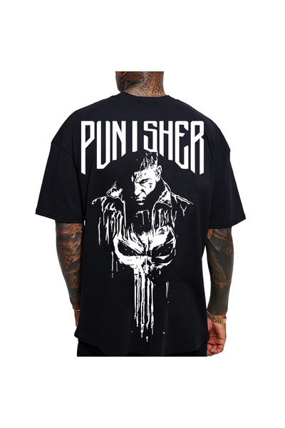 Kartier Tricou Negru Oversize Punisher