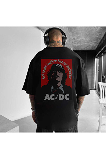 Kartier Tricou Negru Oversize ACDC Summer Concert