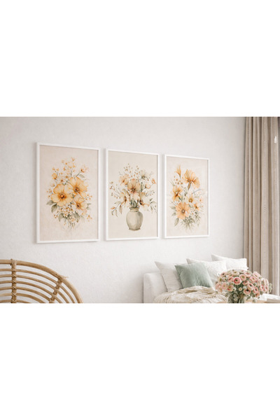 TekTablo 3 Parça Tablo Seti Ahşap Tablo Seti