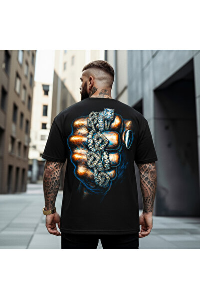 Kartier Tricou Negru Oversize Love Fist