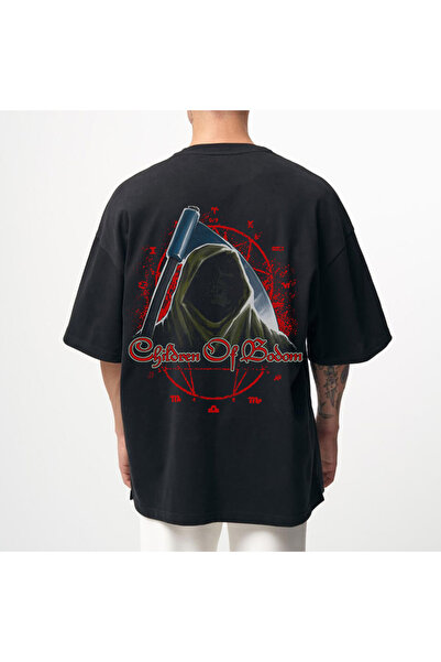 Kartier Tricou Negru Oversize Children of Bodom Reaper Face