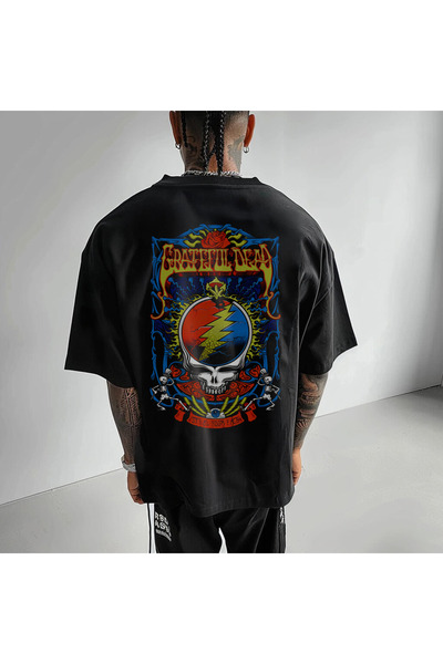 Kartier Tricou Negru Oversize Steal Your Face