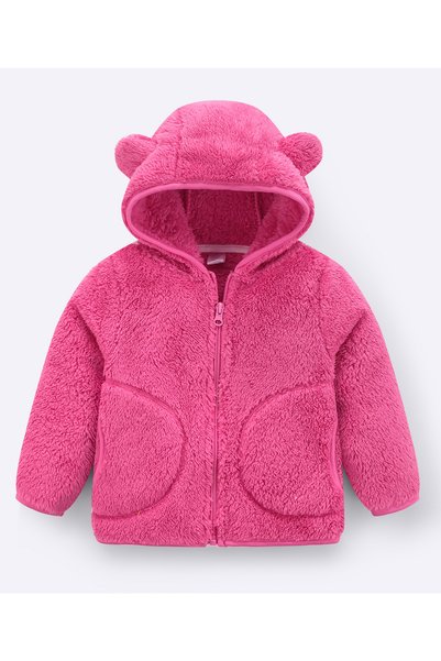 SAPS Solid Full Sleeves Winter Wear Hoodie - Pink