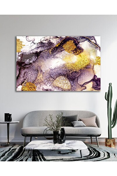 idealizbiz Pictură abstractă pe sticlă, modernă, pentru acasă, birou, salon, ...