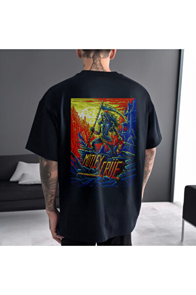 Kartier Tricou Negru Oversize Motley Crue 40th Anniversary