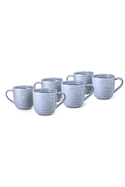 Cuisine Art By Styli Tia Collection 6-Piece Stoneware Mug Set 420ml
