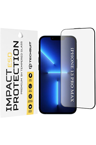 Techsuit Protector de ecran pentru iPhone 13 Pro Max - Sticlă ESD - Negru