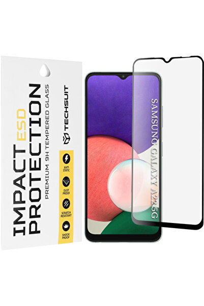 Techsuit Protector de ecran pentru Samsung Galaxy A22 5G - Sticlă ESD - Negru