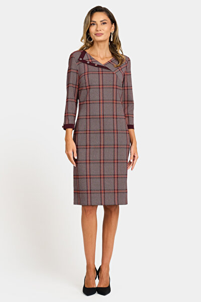 Viada Ежедневна рокля за офис с полуяка