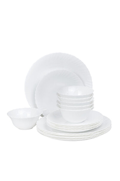 Cuisine Art By Styli ORA 18-Piece Opalware Dinner Set, White