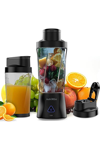 Techsuit Blender portabil reîncărcabil cu cablu Type-C, 700ml, 20000rpm, 6000...