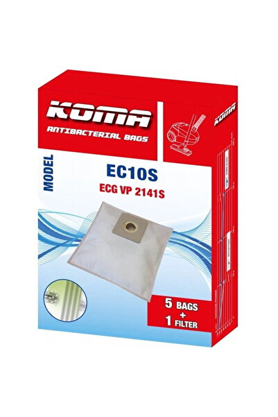 ECG Vacuum Cleaner Bags Set EC10S, 5 pieces plus universal microfilter