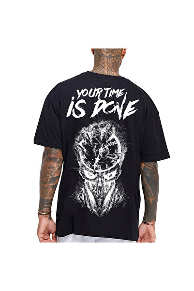 Kartier Tricou Negru Oversize Your Time Is Done