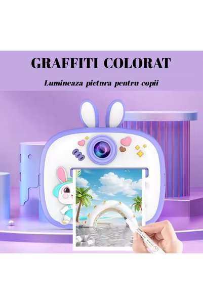 OEM TIRONIX Camera Foto/Video/Games/Imprimare Instant pentru Copii, HD, Functii Creative si Conectivitate Wi-Fi