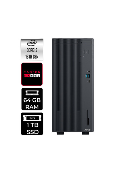 ASUS ExpertCenter P500 i5 13420H 64GB 1TB SSD RX550/4GB W11H Masaüstü Bilgisayar