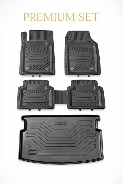 Black Gold Fiat Egea Sedan 2015+ 3D Havuzlu Oto Paspas Ve Bagaj Havuzu Seti T...