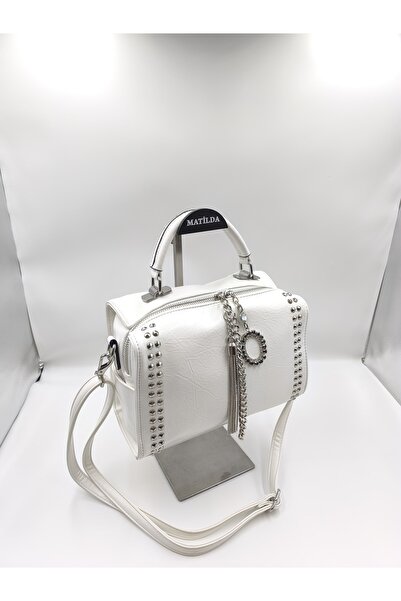 seyyah Women's Medium Size Arm and Shoulder Bag with Staple and Charm Detailing