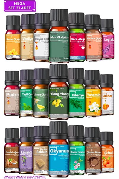 Evove Cosmetics Esansiyel Uçucu Yağ Seti Buhurdanlık Yağı Difüzör Esansı Hobi...