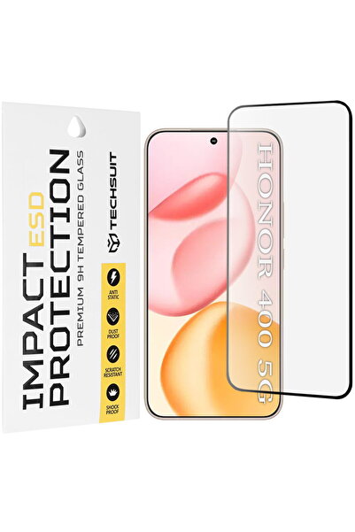 Techsuit Protector de ecran pentru Honor 400 - Sticlă ESD - Negru